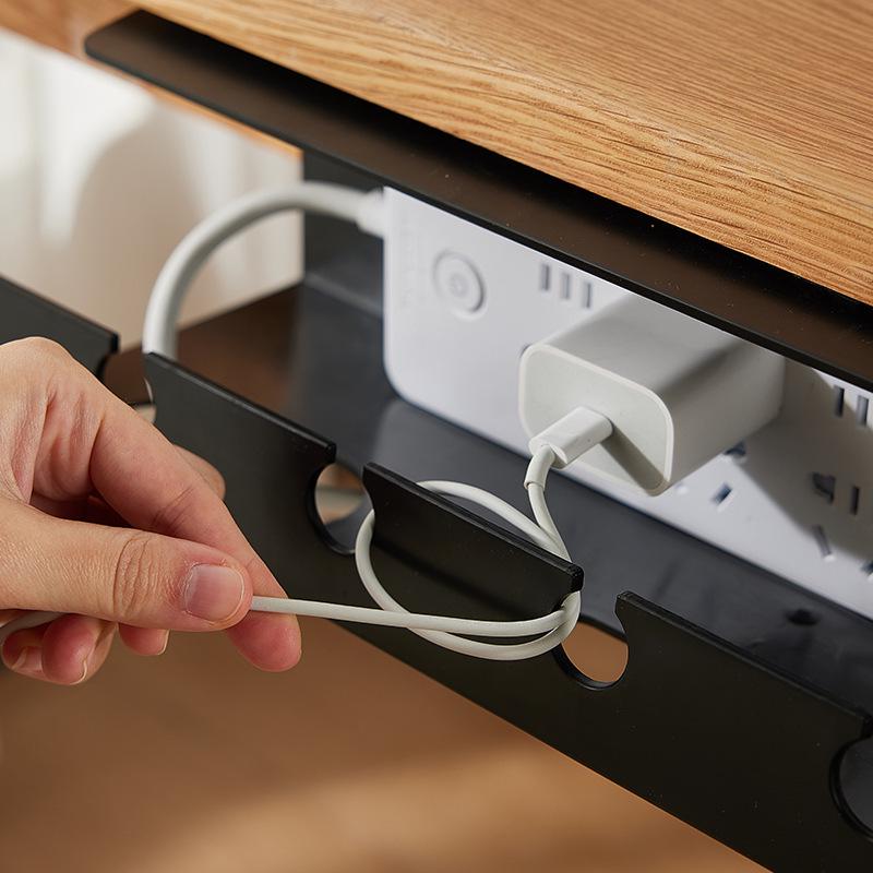 Under-Desk Cable Management Rack: No-Drill Power Strip & Cord Organizer for Home Offices