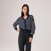 Levis Relaxed Comfortable Versatile Striped Knit Sweater Women tops A8728-0028