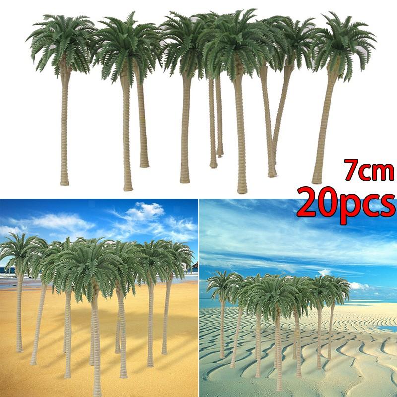 20Pcs Garden Model Trees Miniature Decoration Supplies Coconut Palm
