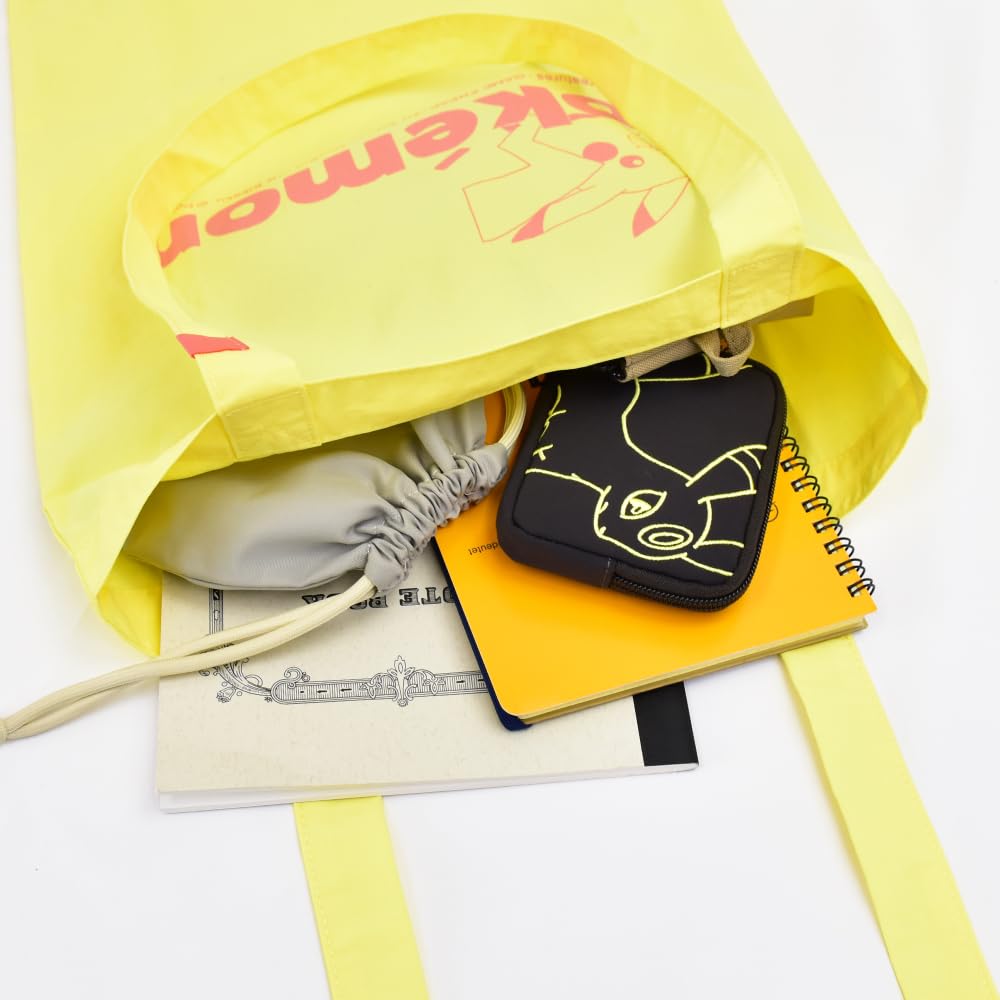 Stor A4-axelväska och Wacka Mouse Pokémon-väska, Sub-Bag, Nylon, Kapacitet, Lätt, Storlek, Handväska, Väska, Pikachu, Umbreon, Mimikkyu,