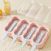 Plastic Ice Molds With Stick for Parties and Gatherings Easy Releases 4 Compartments Popsicles Moulds Ice Cream Molds