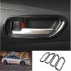 Inner Door Handle 4pc Frame Trim Steel Carbon Fiber For Toyota Corolla -
