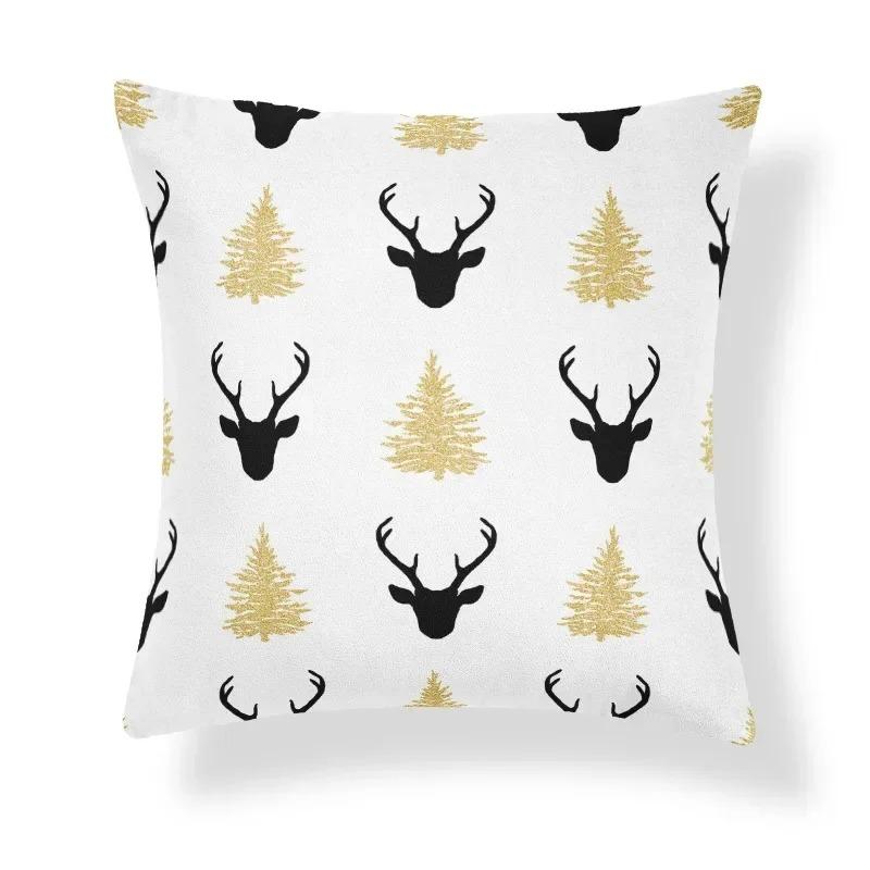 Retro Ethnic Style Art Pattern Light Luxury Gold Bedroom Living Room Sofa Seat Decorative Cushion Cover Geometric Pillowcase