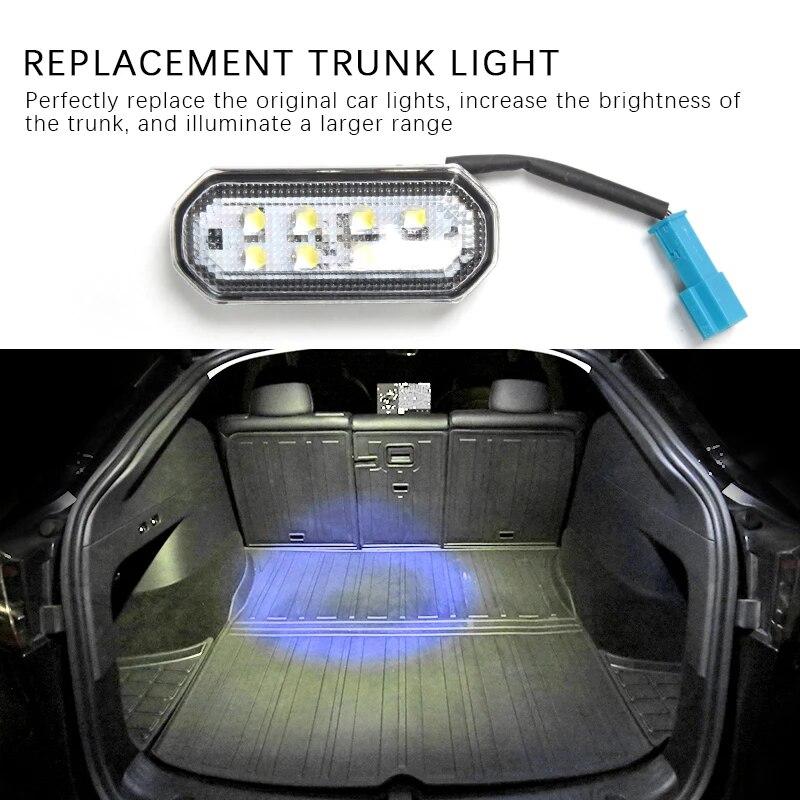 Futhope Replacement LED Trunk For Tesla Model Y 8LED Beads Ultra-Bright Easy-Plug Lighting Upgrade LEDs Light Bulbs Kit Car