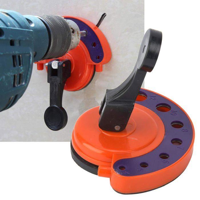 AIMOONSA Guide de perçage à ventouse pour carrelage et verre - gabarit pour forets 4/5/6/7/8/10/12 mm