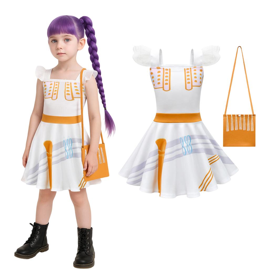 Kids Girls Casual Cute Cartoon Print Vest Sleeveless Dress Dance Cosplay Wear