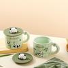 Kompakter Panda Süße Tasse Büro Keramiktasse mit Deckel Hochwertiges Set Zuhause Wasserbecher Anime Tasse Langlebig Langlebig Nützlich
