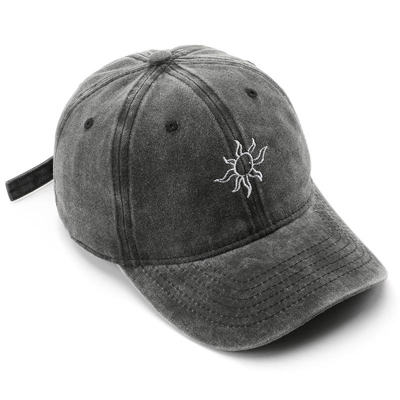 Baseball Cap Autumn and Winter Washed Embroidery Cap Outdoor Travel Sun Protection Shade Cap