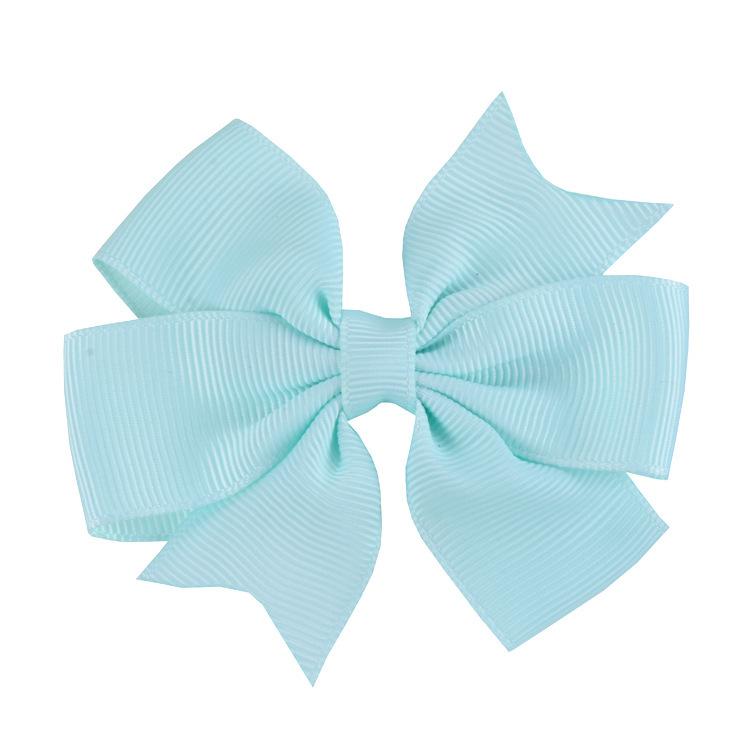 8x8cm 1PC Solid Color Grosgrain Ribbon Bows Clips Hairpin Girl's Hair Bowties Boutique Hair Clip Headwear Kids Hair Accessories
