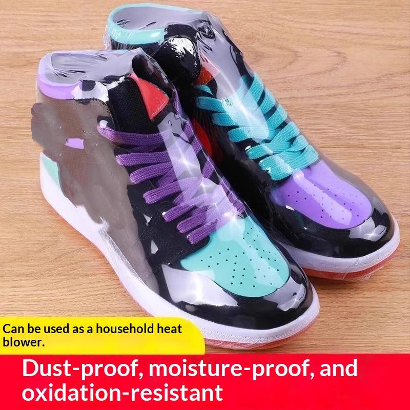 50 Stück PVC Transparent Sneaker Schrumpffolie Staubdicht Feuchtigkeitsdicht Anti-Oxidation Für Schuhsammler Aufbewahrung zu Hause