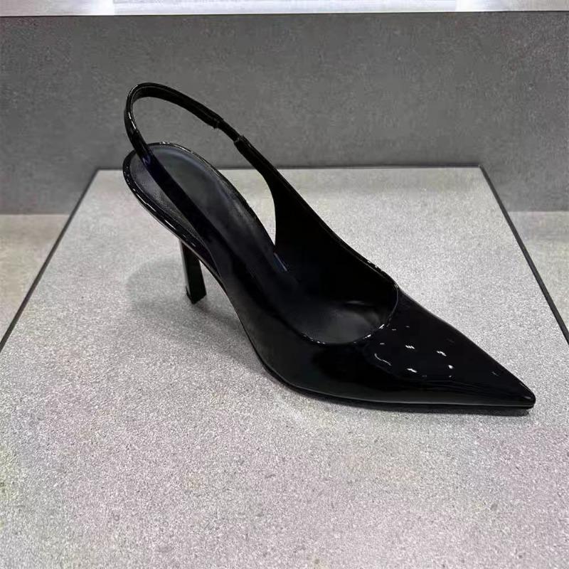 Fashion 2025 Shoes Female Women's Slingbacks High Heels Pointed Toe Thin Heels Slip On Shallow Pumps for Fashion Party & Dress Sandals