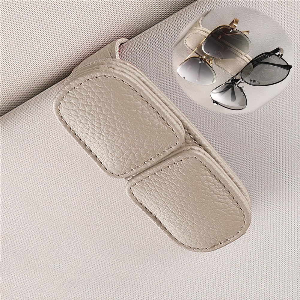 Raksonic Car Eyeglass Clip, Leather Eyeglass Clip, Sunglasses Clip, Double Mouth Eyeglass Clip, Car