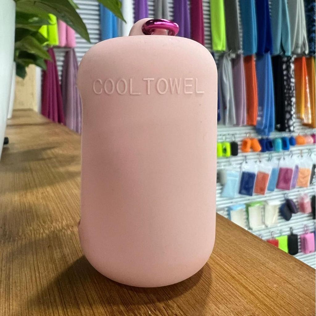 Customizable Quick-Dry Cooling Towel with Portable Silicone Sleeve for Outdoor Sports