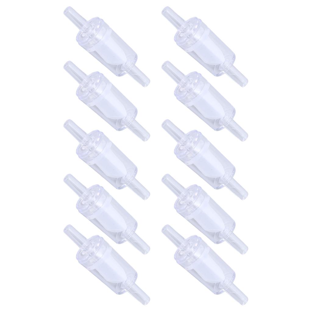 10 Pcs Check Valve 4mm PP Pump Aquarium 1 Way Water Stop Check Valve for Fish
