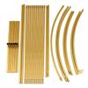 Floor-Standing Elegant Gold Wedding Arch Backdrop Stand,Carbon Steel Metal Ceremony Arch with Dual Design (Arched & Fan-Shaped)