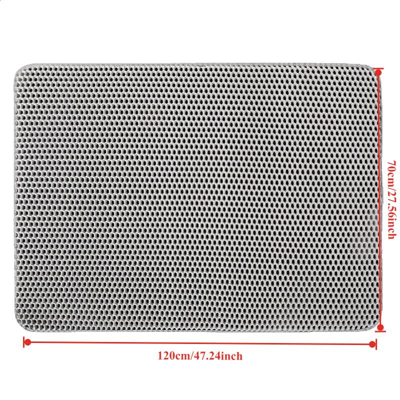 70x120cm Large Cat Litter Mat Waterproof Non Slip Double Layer Pet Toilet Litter Trapping Pad For Cats Litter Box Floor Protection