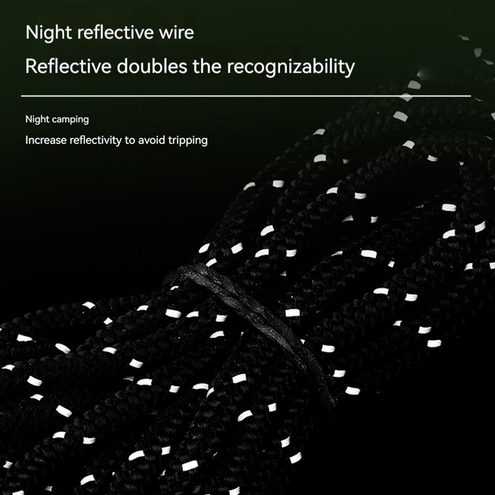 8Pcs 3mm Windproof Tent Rope Outdoor Tent Guy Ropes 13ft Tent Fixed Cord Line for Camping Hiking Canopy Shelter Outdoor Activity