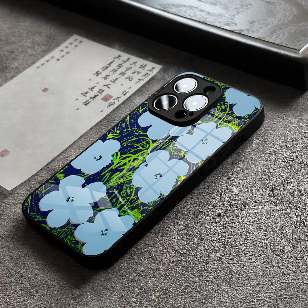 Andy Warhol Art Phone Case For IPhone 16 Pro Max 15 Plus 14 Pro 12 11 13 Mini X XR XS Max 8 7 Plus SE Glass Cover