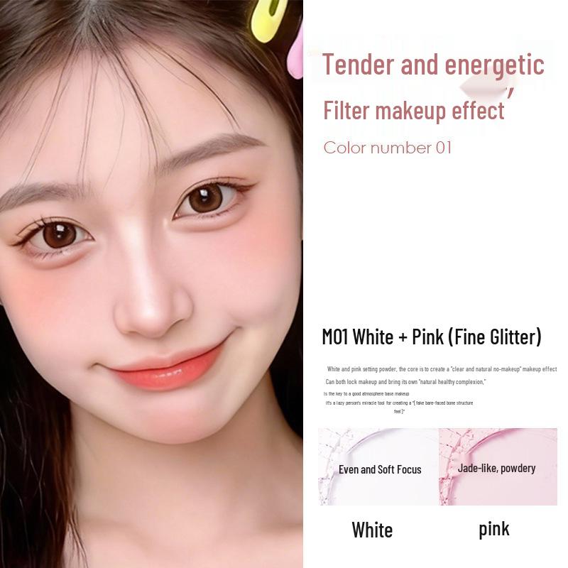 Mark Andy Two-Color Long-Lasting Translucent Matte Setting Powder - Large Capacity, Brightening Soft Focus 30g
