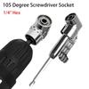 1Pcs Angle Extension Screwdriver Socket Holder Adaptor Screw Driver Tool New Right Angle Drill Bit