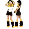 Costume Gatto Leopardo da Donna con Coda Cappuccio Peloso Animale Cosplay Outfit Festa di Halloween Travestimento Clubwear