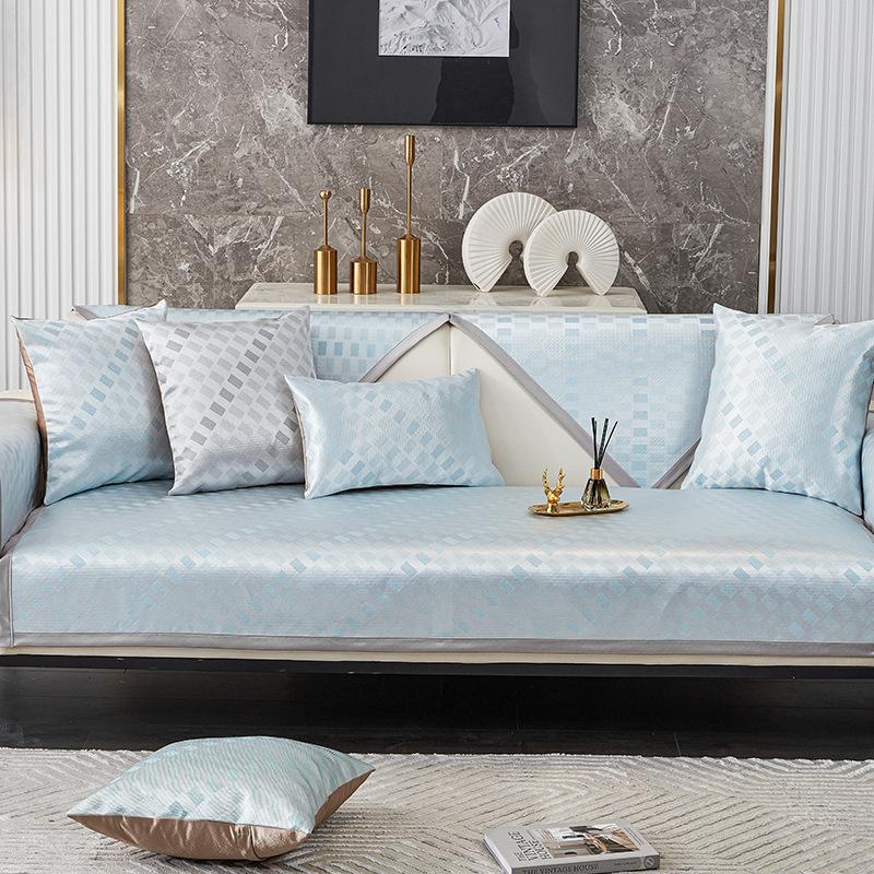 Summer New Sofa Cushion Summer Mat Seat Cushion Modern Simple High-End Cool Sofa Cover Cover Cloth