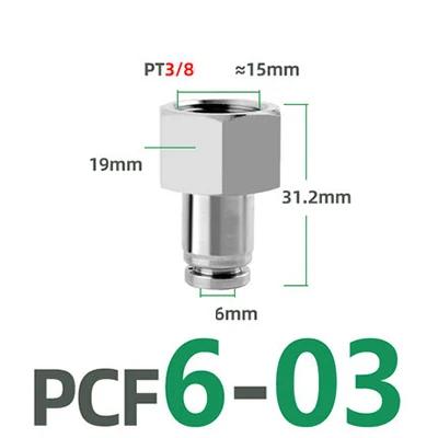 PCF Pneumatic Connector 304 Stainless Steel 1/8” 1/4” 3/8” 1/2” BSP Internal Thread Pneumatic Quick Connector Hose Air Tube