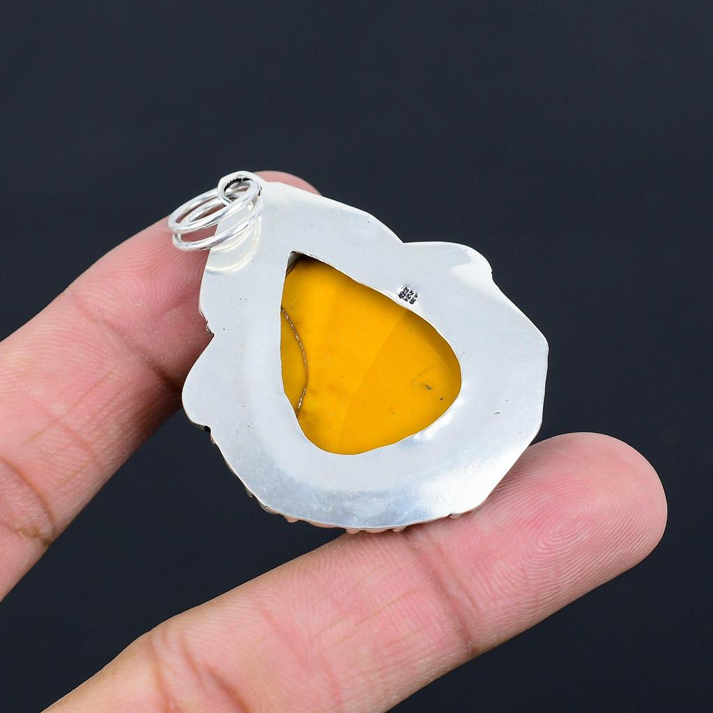 Birthday Gift For Her Natural Mookaite Gemstone Pendant 925 Sterling Silver