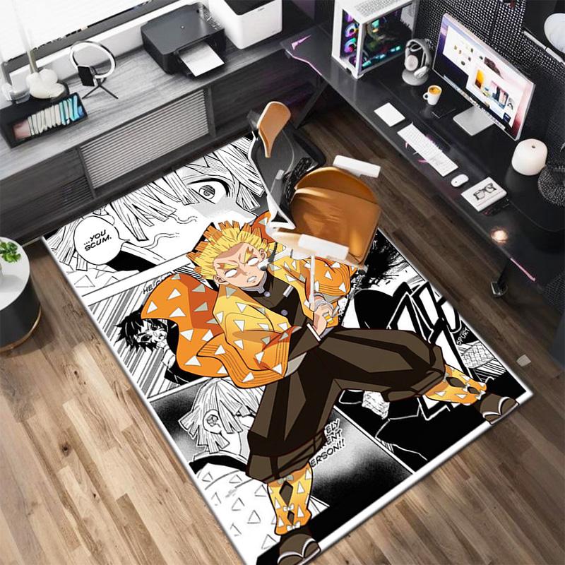 Japanese manga artist Koyoharu Gotouge's Demon Slayer carpets, home decor, non-slip door mats, hallway seat mats, outdoor picnic mats, rugs H7
