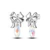 925 Sterling Silver Love Feather Moon Star Heart Earrings Fit Original Charms Hoop for Women Girls Stud Earring Jewelry Gifts