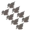 8pcs Maple Leaf Pendant DIY Handcraft Electroplating Leaf Jewelry Pendant for Earrings Necklaces Anklets Silver Black