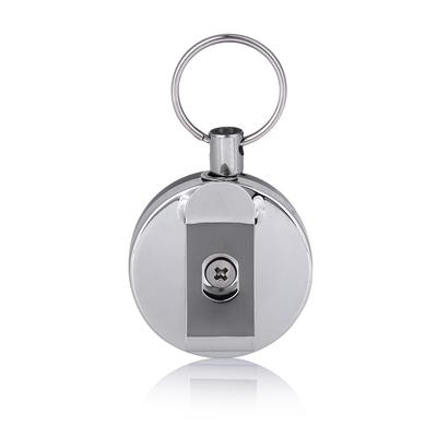 Wysuwany uchwyt Stalowy odrzutowy brelok Zaczep do paska Pull Chain Metal Card Badge
