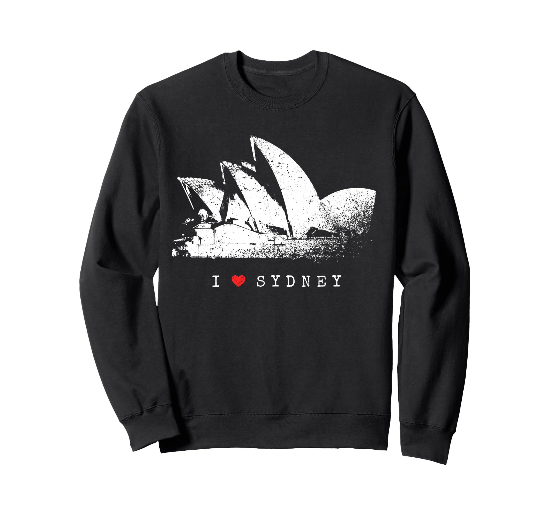 

I Love Sydney Vintage Sydney Opera House Skyline Opera House Australia Fan Sweatshirt чёрный