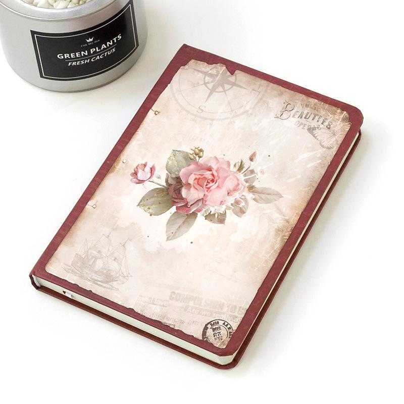 Creative Retro Dream Falling Flower Cloth Notepad Hard Surface Notebook Diary Book Note Book Stationery Gift Traveler Journal