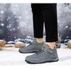 Men's Waterproof Leather Walking Shoes - Velvet Lined, Non-Slip, Warm Winter Casuals for Middle-Aged and Elderly.