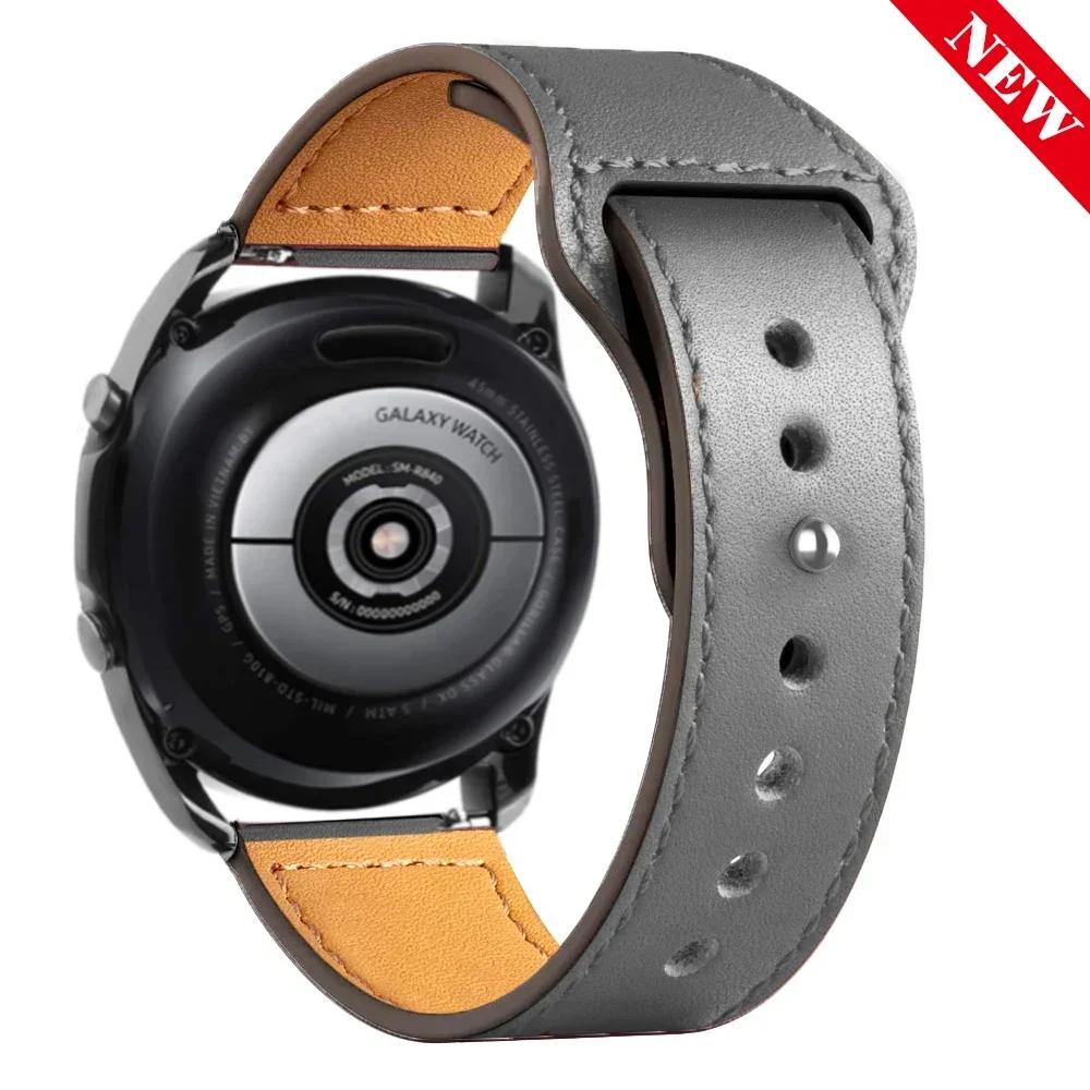 Lederarmband Für Samsung Galaxy Watch 7/6/5/pro/4/Classic/Active 2 20mm 22mm Armband Amazfit GTS/GTR 4/3/2 mini bip-lite Band
