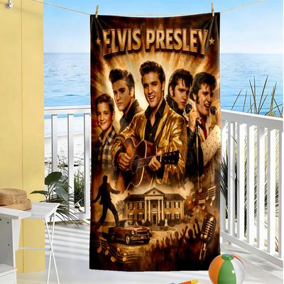 Elvis Presley: Rock Roll Beach Towel Super Soft & Absorbent Comfortable Lightweight