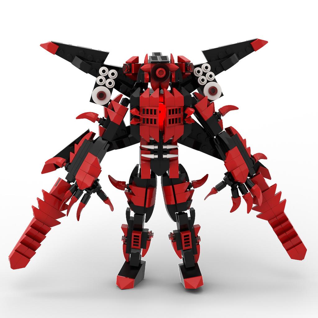 Red Lotus Warcraft Titan King Audio Tv Toilet And Monitor Man Toy Building Block