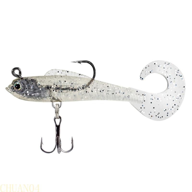 A1A2 Soft Swimbait Curl Tail Fish Baits with Hook Artificial Plastic Baits Swim tails Fishing Lures Jig Wobblers Enduring