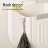 Wall-Mounted Foldable Kitchen Trash Can, Large Capacity, Door Hanging, Creative Classification.