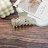French Inlaid Crystal Pearl Butterfly Hair Clip – Elegant Acetate Flower Claw for Stylish Buns