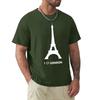 I Love London Eiffel Tower Funny Design T Shirt Harajuku Short Sleeve T-shirt 100% Cotton Graphics Tshirt Tops