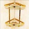 Wall Mounted Gold/Chrome/Rose Gold Bathroom Corner Shelf  Solid Brass Chrome Bathroom Accessories