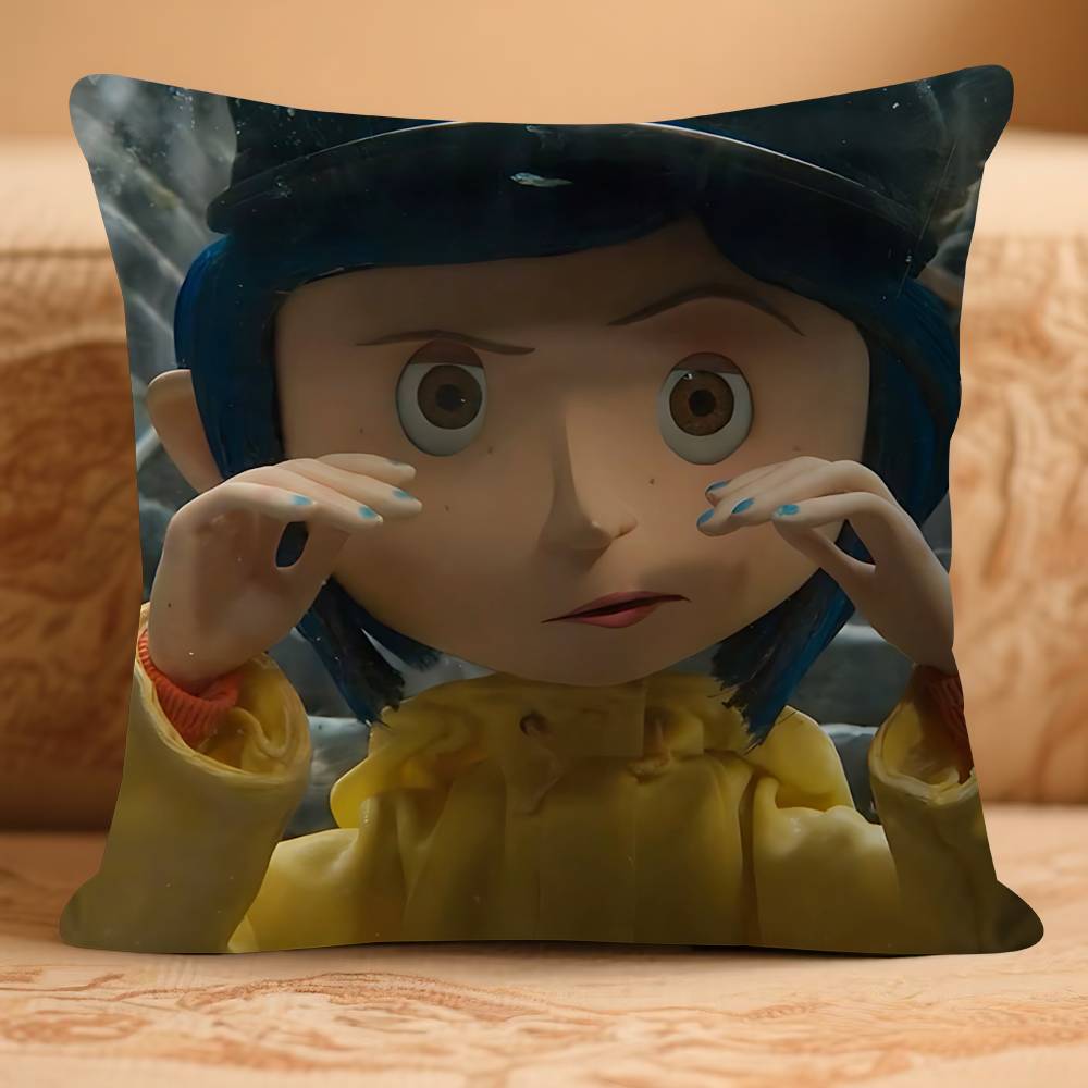 

Anime C-Coralin-nS Pillow Case Removable Washable Cushion Cover – All-Season Soft Linen 24x24Inch
