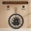 Plastic Wall Clock with Rope for Hanging, Skeleton Dial Design, Lightweight & Durable, 32 cm Diameter x 4.5 cm Width
