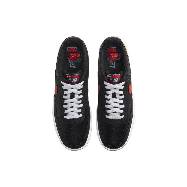 Nike Court Vision Low Black Gradient University Red University Gold Men's Lifestyle Shoes DQ7630-001