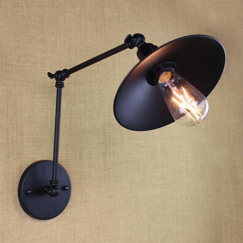 Antique Black Retro Industrial Adjustable Wall Lamp With Long Swing Arm For Workroom Bedside Bedroom At Affordable S Free Real Reviews Photos Joom Antique Black Retro Industrial, Long Swing Arm Wall Lamp