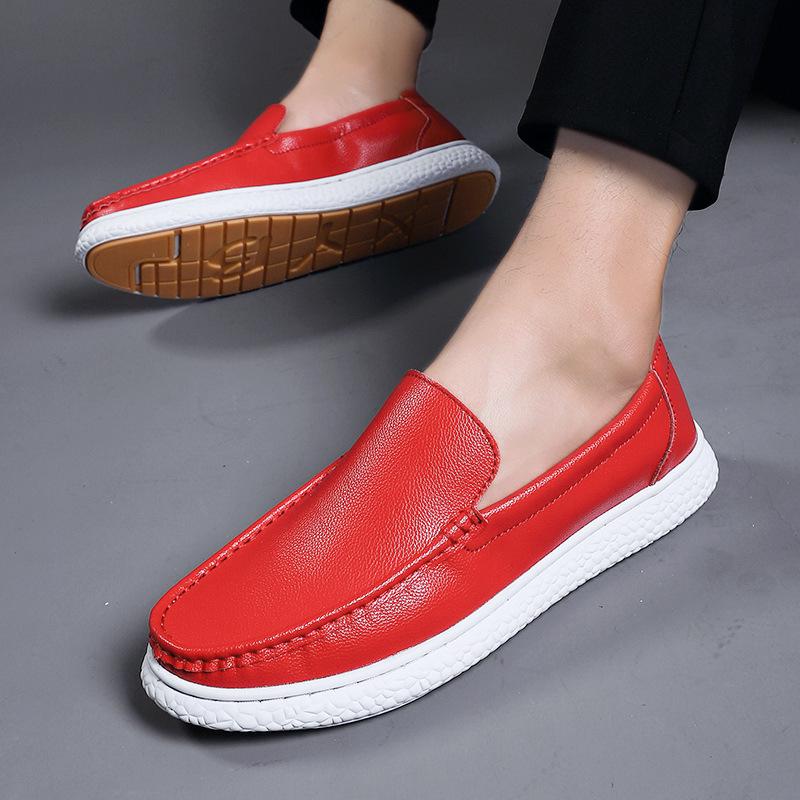 2024 Men s Breathable Soft Sole Leather Loafers - Casual Slip-on Korean Style Shoes 42