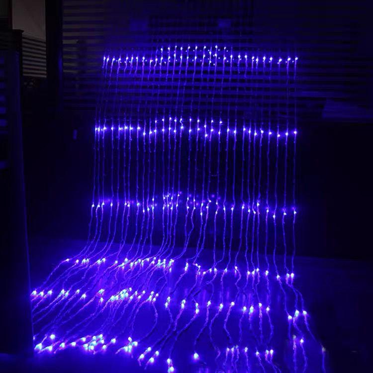 LED Waterfall Flowing Net Lights: Outdoor Waterproof Festival Decoration Fairy Lights for a Romantic Atmosphere