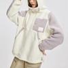 Li Ning BADFIVE Velvet Jackets Women's Bone White Hooded AFDR714-2